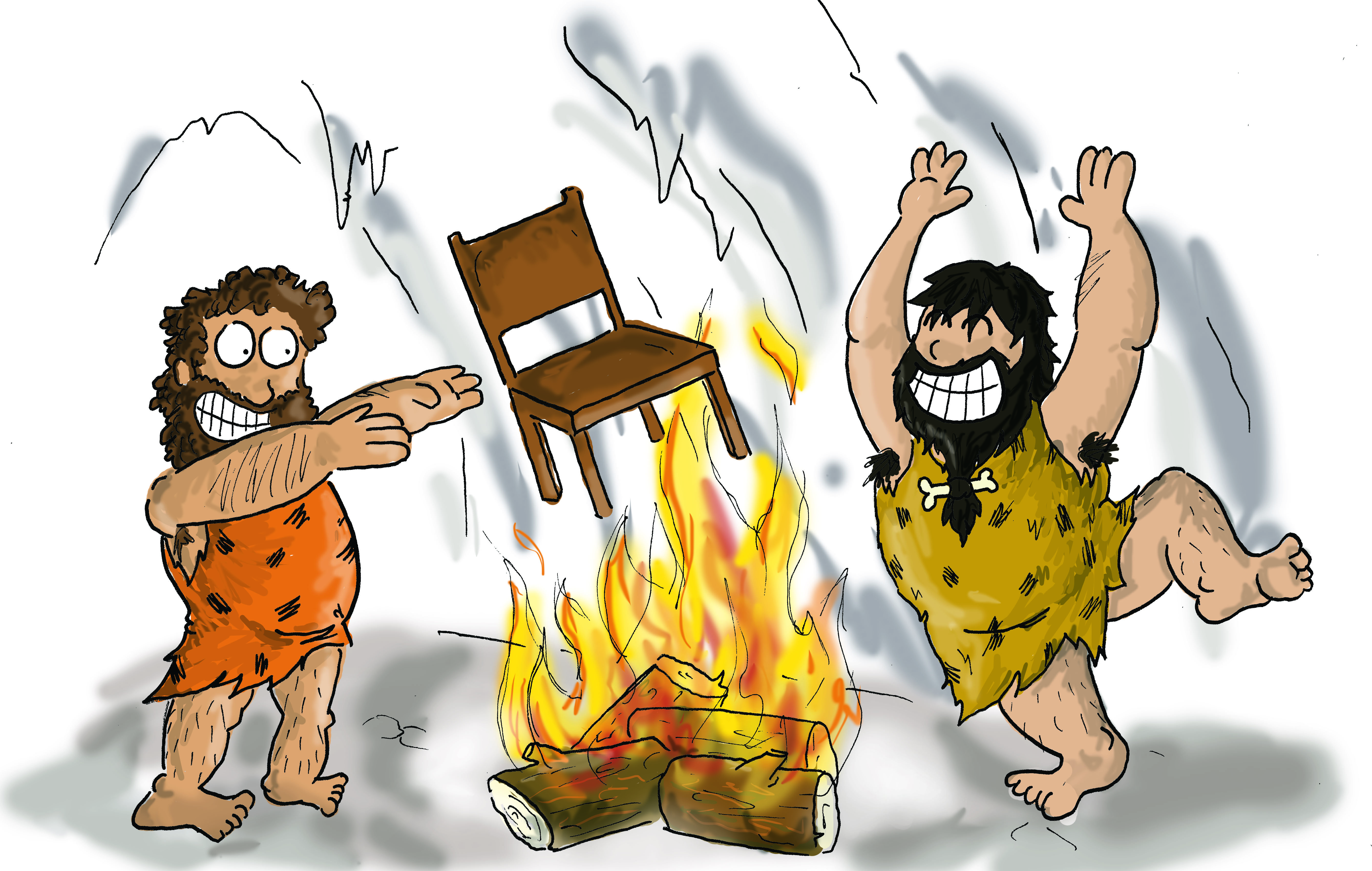 Cavemen Oog and Moog were headed back to their cave after a particularly wi...